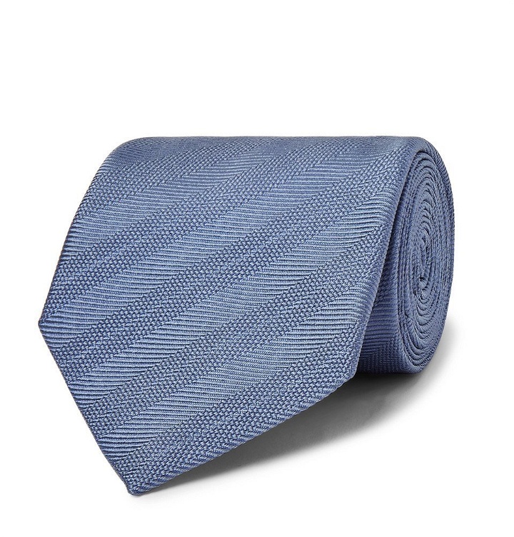 Photo: Dunhill - 8cm Striped Mulberry Silk Tie - Men - Blue