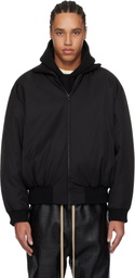 Fear of God Black Nylon Wool Bomber Jacket