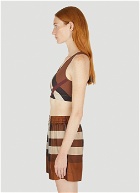 Immy Check Bra Top in Brown