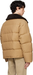 Dunst Brown Faux-Shearling Collar Down Jacket