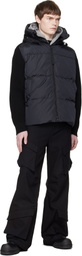 Canada Goose Black HyBridge Grove Knit Hoodie Down Jacket