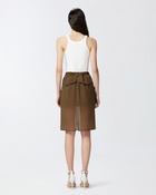 Pinko Reimagine By Pinko X Patrick Mc Dowell Ribbed Vest Top With Buckle Bright White