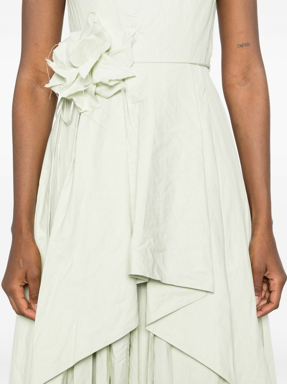 Marques'Almeida Wrinkled Cotton Midi Dress