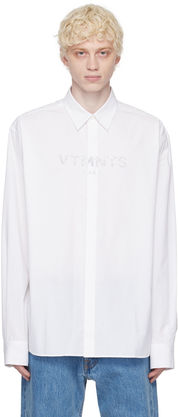 VTMNTS White Crystal-Cut Shirt