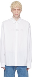 VTMNTS White Crystal-Cut Shirt