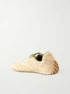 Bottega Veneta - Orbit Leather and Shell-Trimmed Suede Sneakers - Green
