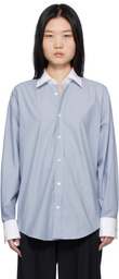 Filippa K Blue Cotton Tuxedo Shirt