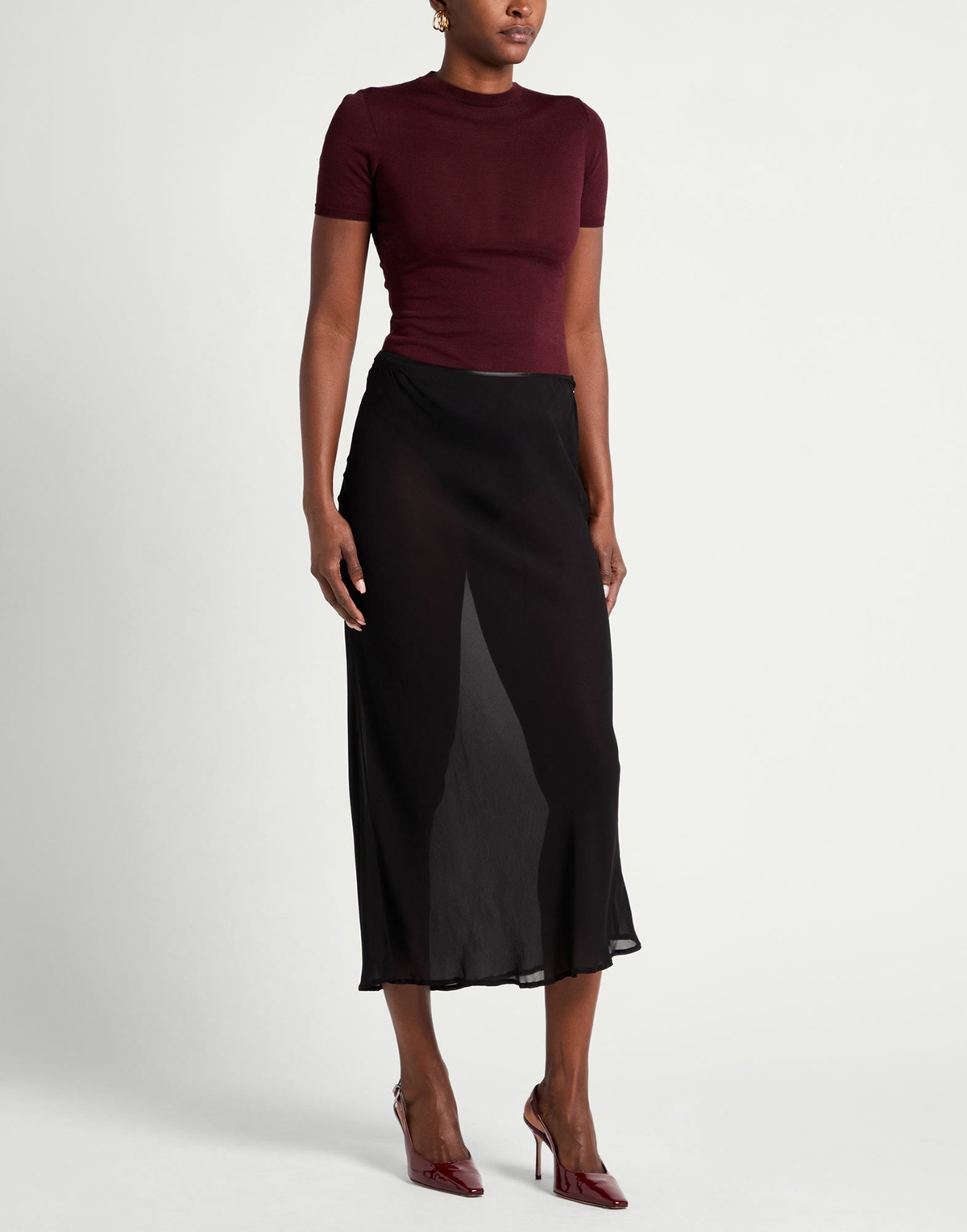 Jucca Womens Maxi skirt in Black