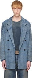 Diesel Blue D-Pekka-Fsg2 Denim Blazer