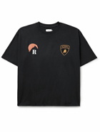 Rhude - Automobili Lamborghini Moonlight Logo-Print Cotton-Jersey T-Shirt - Black