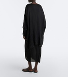 The Row Catena oversized pleated silk blouse