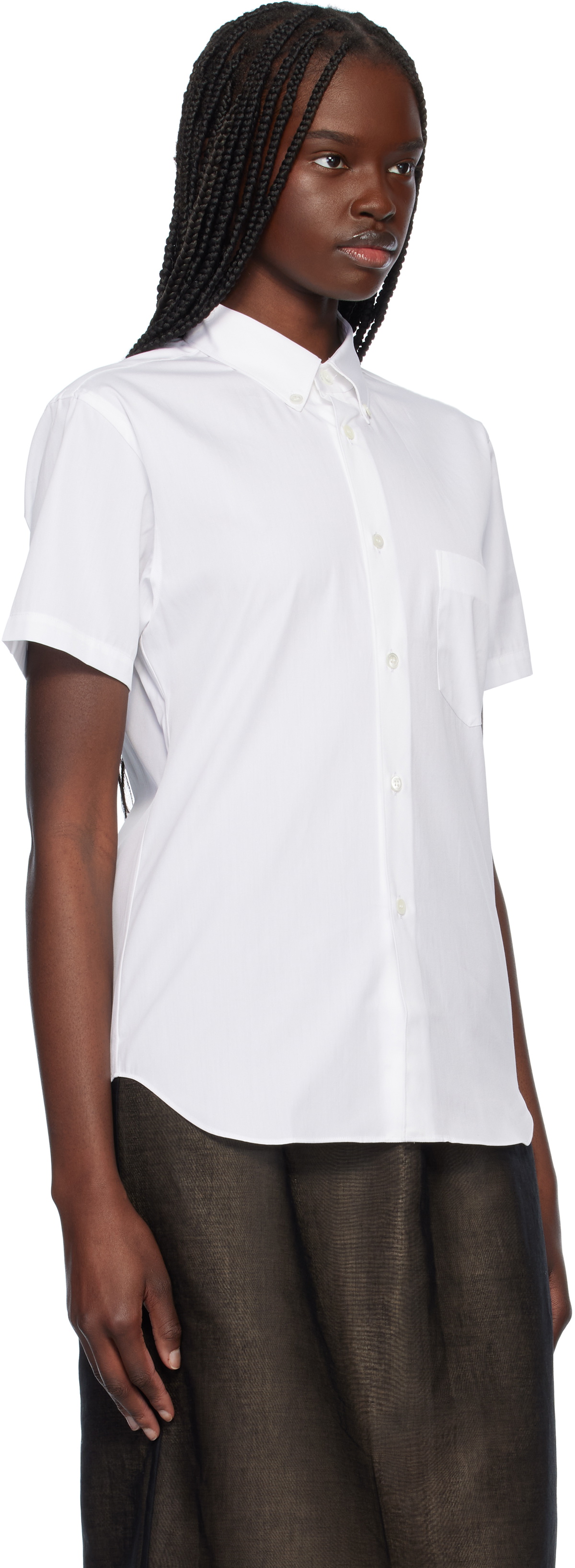 Comme des Garçons Shirt White Cotton Poplin Plain Shirt