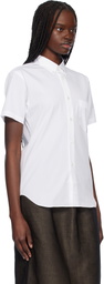 Comme des Garçons Shirt White Cotton Poplin Plain Shirt