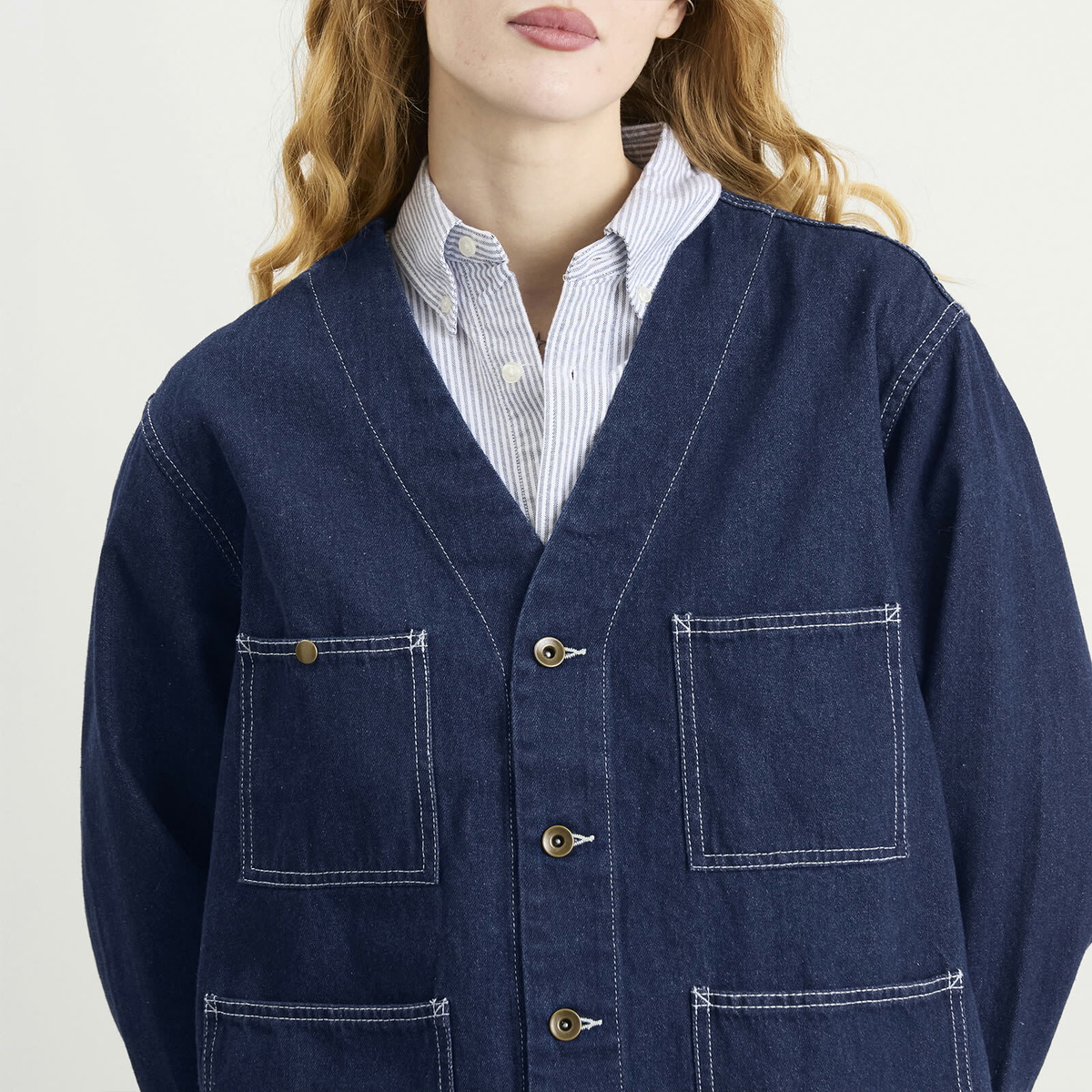 Beams Boy Women's Denim Engineer Jacket in Indigo
