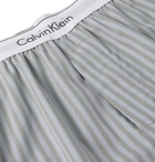 Calvin Klein Underwear - Striped Cotton-Poplin Pyjama Shorts - Gray