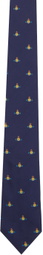 Vivienne Westwood Navy Multi Orb Tie