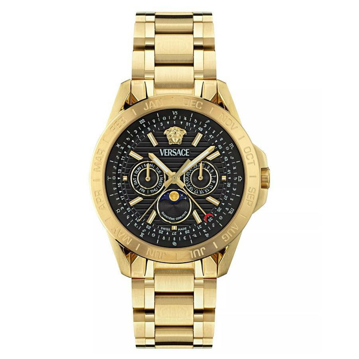 Photo: Versace Galaxy Moonphase Quartz Black Dial Mens Watch VE0K00425