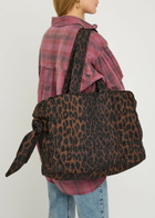 Damson Madder Quilted Leopard-print Cotton Tote - One Size