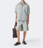 Loewe Anagram faded denim bowling shirt