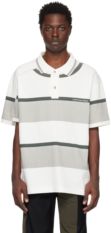 Photo: Feng Chen Wang White & Gray Deconstructed Polo
