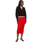ISSEY MIYAKE Red October Spongy-58 Midi Skirt