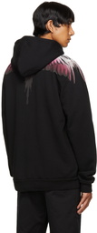 Marcelo Burlon County of Milan Black & Pink Wings Zip-Up Hoodie