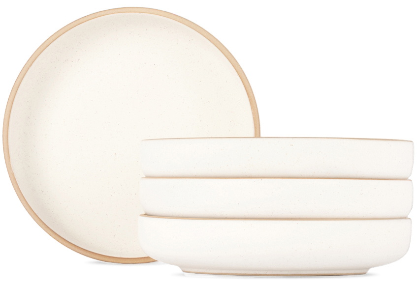 Lineage Ceramics White Deep Lunch Plate, 4 pcs