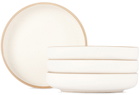Lineage Ceramics White Deep Lunch Plate, 4 pcs