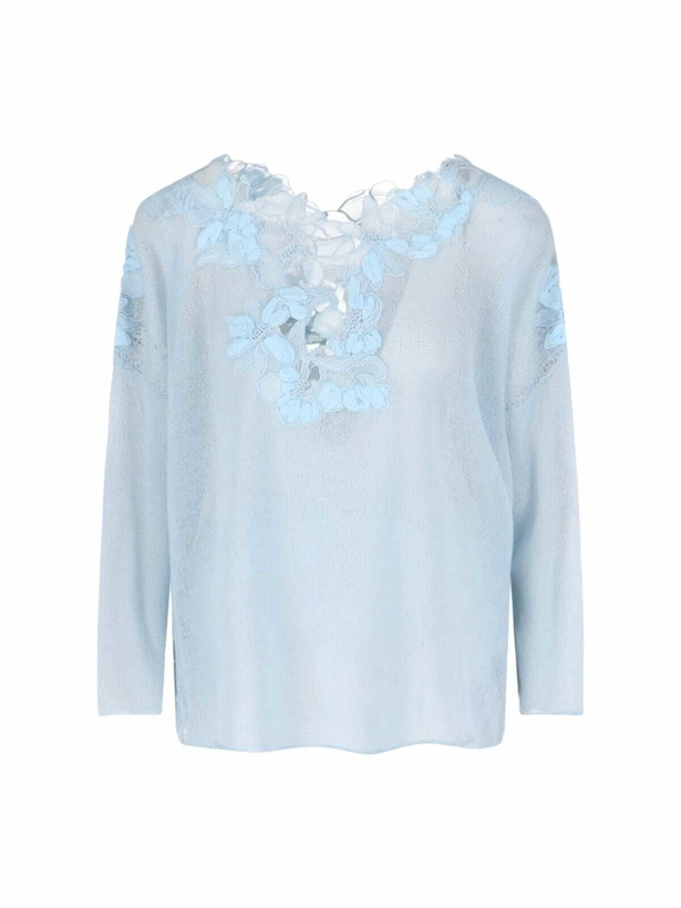 Photo: Ermanno Scervino Top With Floral Appliqués