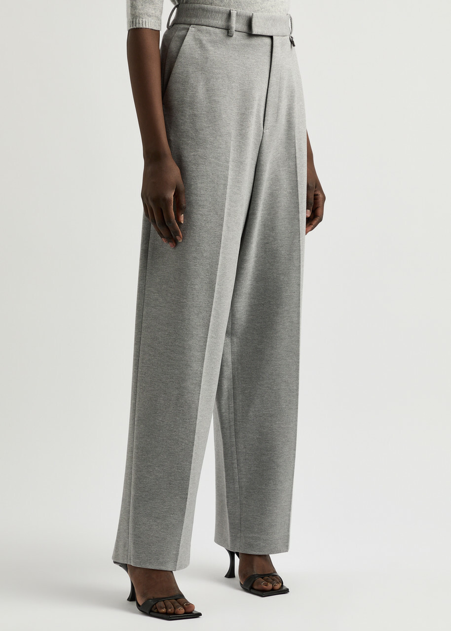 Giuseppe DI Morabito Wide-leg Jersey Trousers Grey