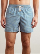 Rubinacci - Straight-Leg Mid-Length Printed Swim Shorts - Blue