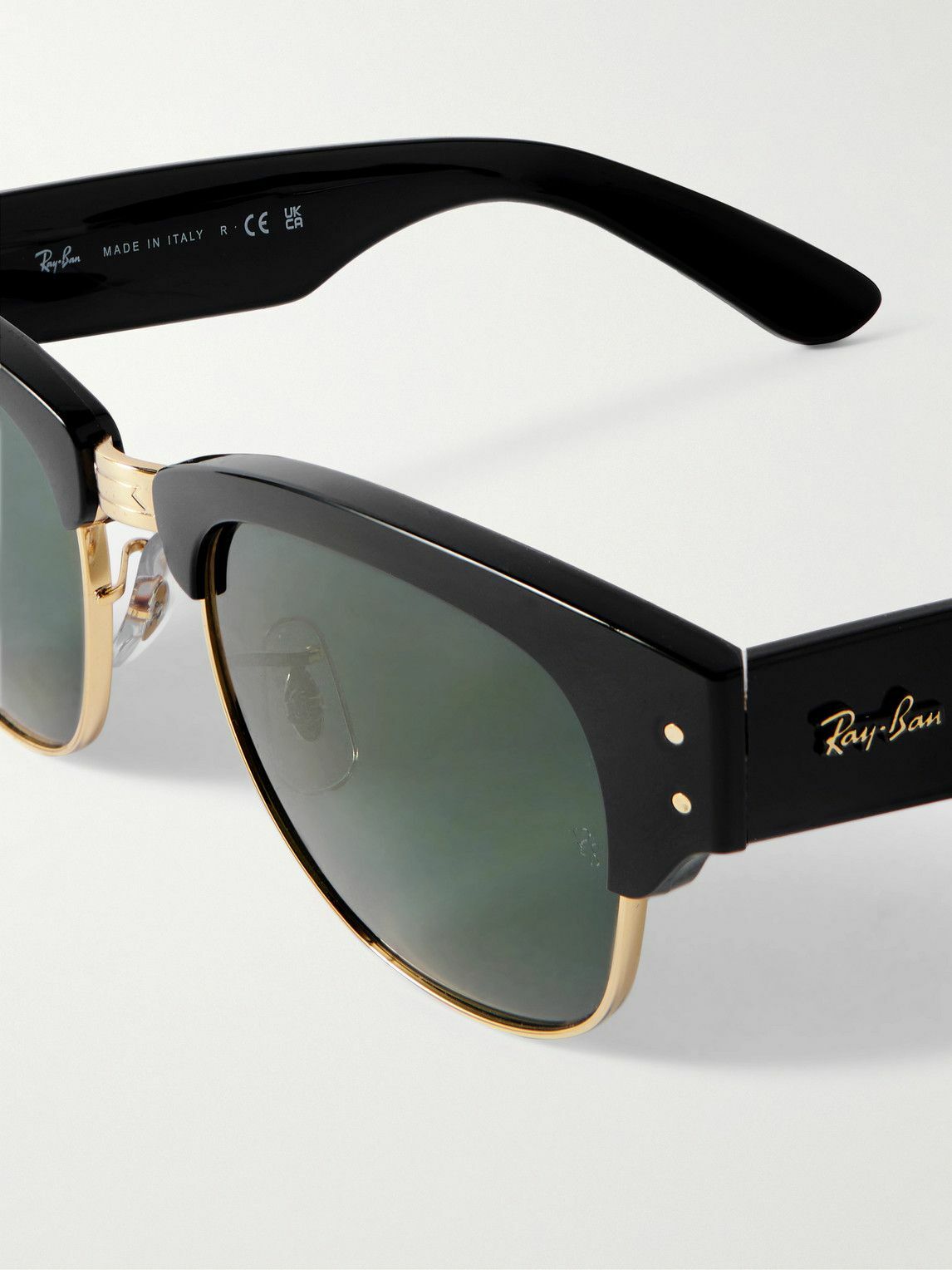 Ray-Ban - Mega Clubmaster D-Frame Gold-Tone and Acetate Sunglasses Ray Ban