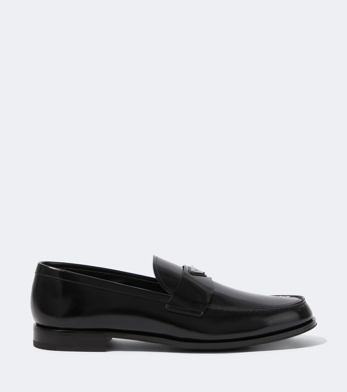 Prada Logo leather loafers