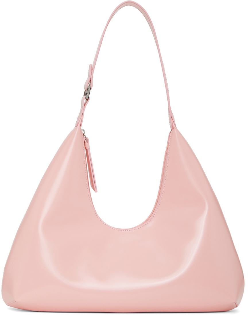 BY FAR Baby Amber Semi Patent Leather Bag in Peony