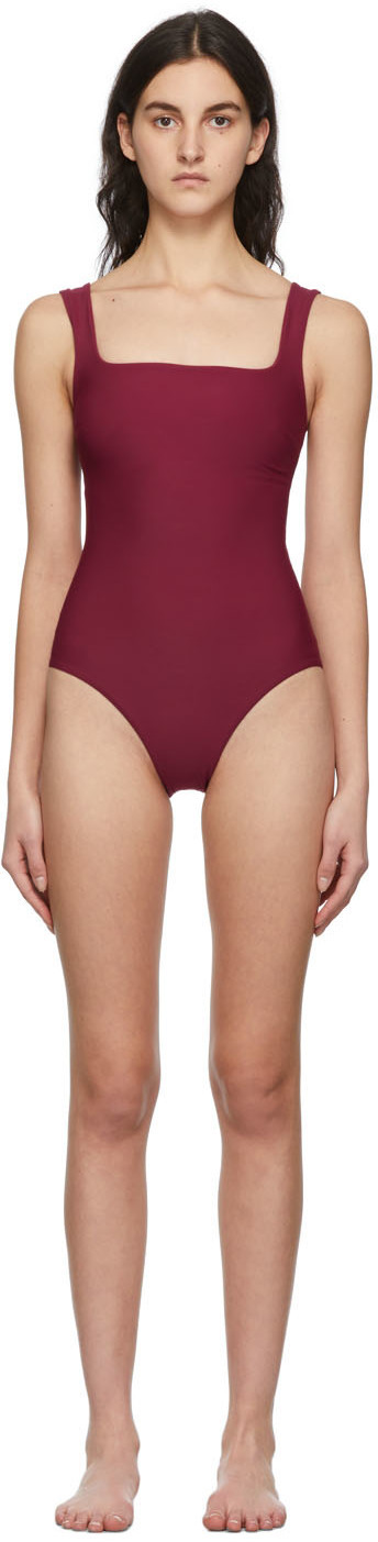 BONDI BORN Burgundy Mackinley One Piece Swimsuit BONDI BORN