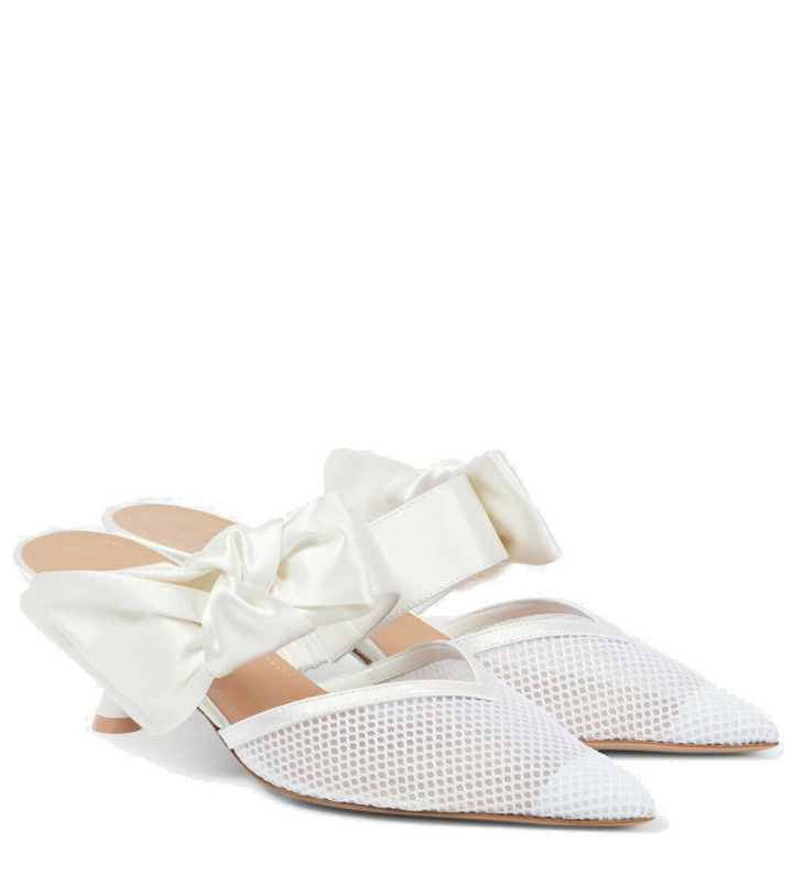 Photo: Malone Souliers Marie 45 bow-detail mesh mules