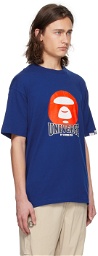 AAPE by A Bathing Ape Blue Printed T-Shirt