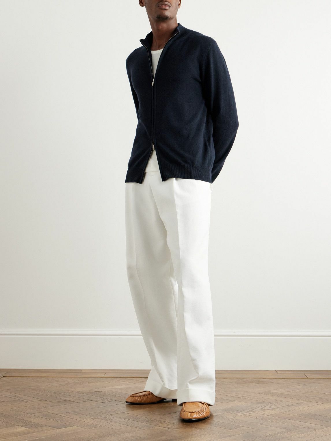 Giorgio Armani - Cashmere Zip-Up Cardigan - Blue Giorgio Armani