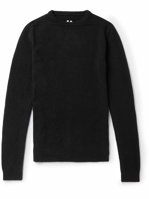 Photo: Rick Owens - Recycled Cashmere and Wool-Blend Sweater - Black