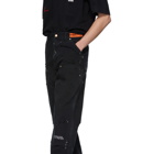 Heron Preston Black Carhartt Edition Crystal Trousers