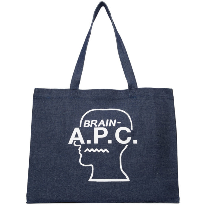 A.P.C. Indigo Brain Dead Edition Shopping Tote A.P.C