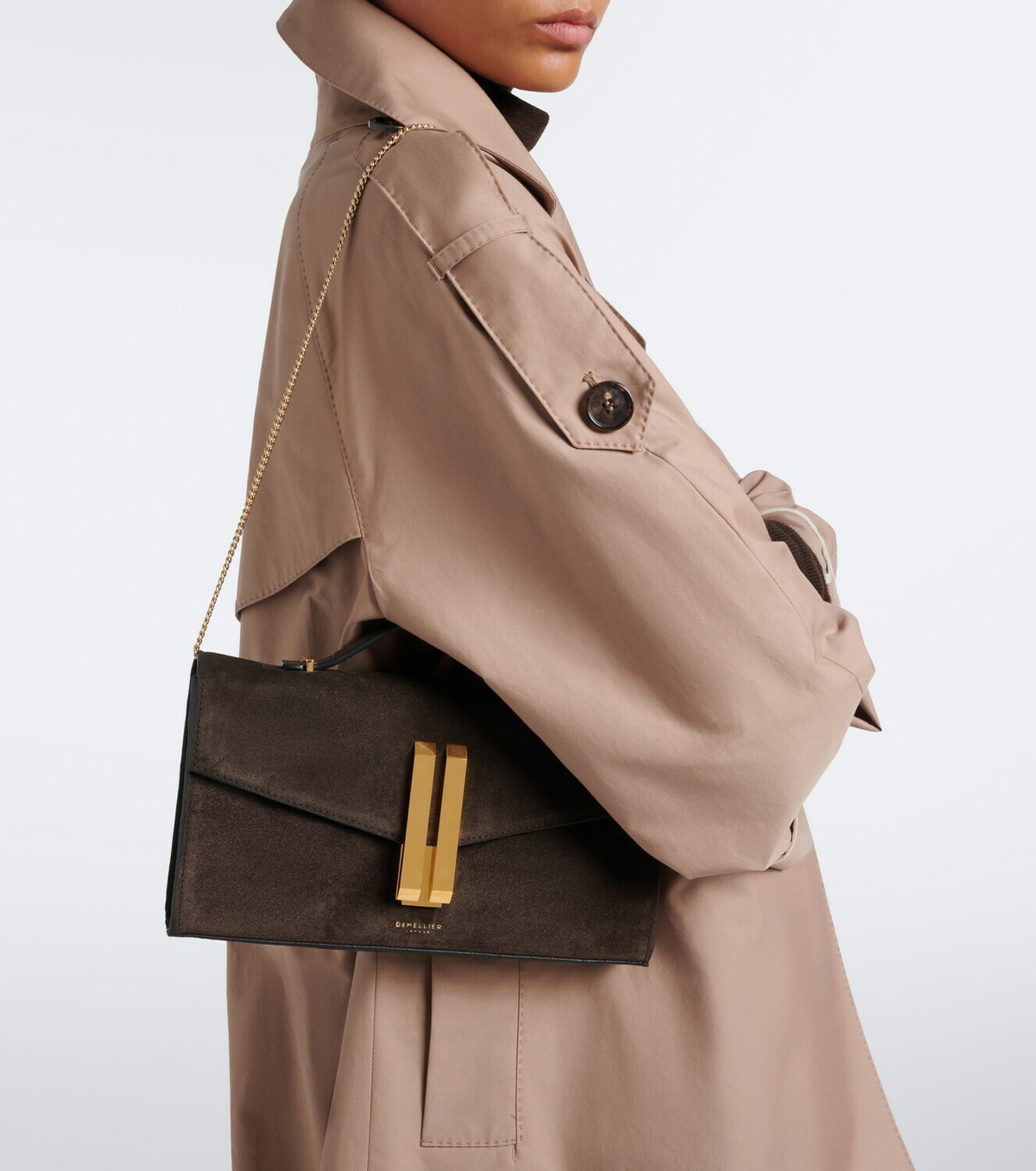 DeMellier Vancouver suede clutch