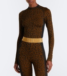 Goldbergh Feline leopard-print ski top