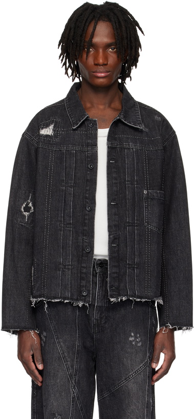 Photo: Professor.E Black Repaired Type I Denim Jacket