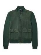 Ralph Lauren Purple label - Suede-Panelled Cashmere Jacket - Green