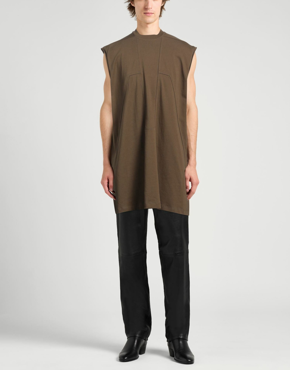 Rick Owens Mens T-shirt Military in Green