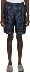 Versace Navy Barocco Shorts