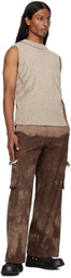 Charlie Constantinou Beige & Brown Knit Vest