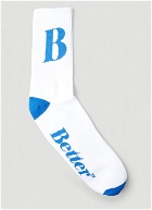 Athletic B Socks in White