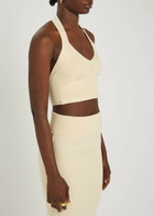 Wardrobe.nyc Ribbed Knit Crop top Cream
